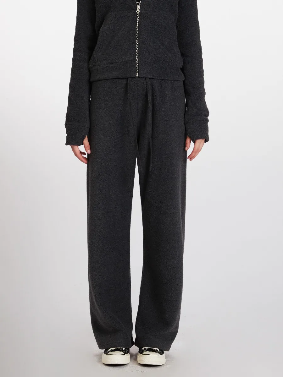 Fleece Bow Design Elastic Waist Soft Basic Casual Pure Color Pants Trousers for Women Grils Streetwear Winter Spring Trending