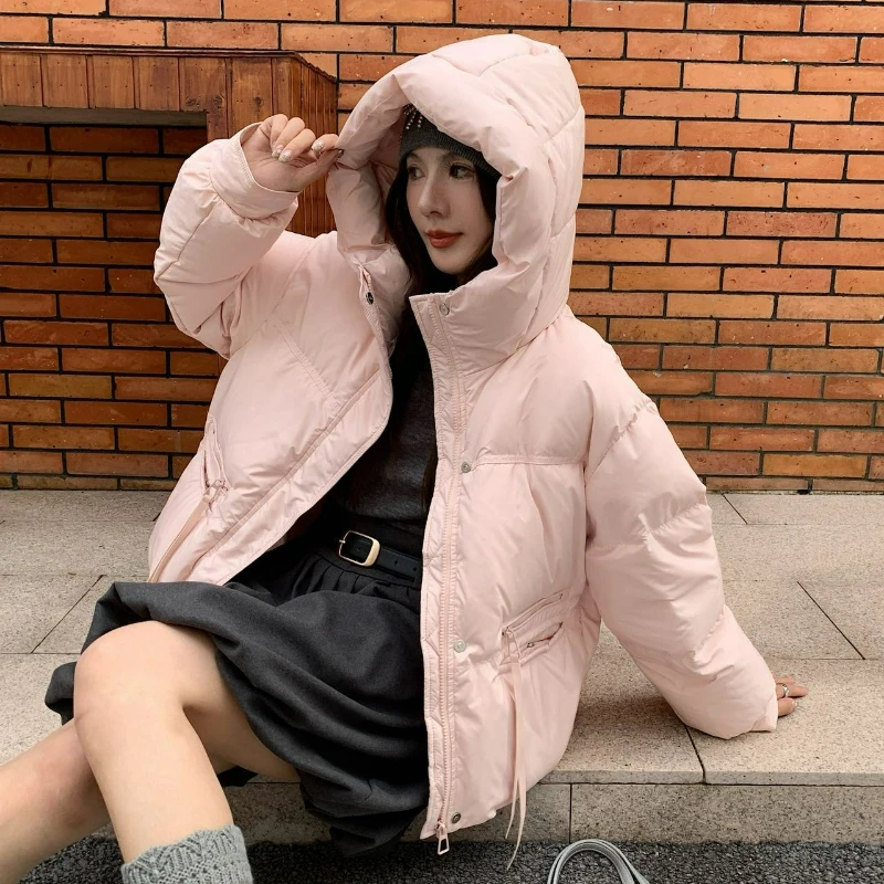 

2026 Winter New Style 90% White Duck Down Down Jacket Women Bread Coat Petite Loose Short Style Versatile Thickened Warm Coats