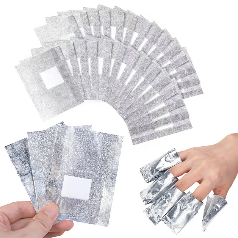1/3/5set 100Pc Aluminum Foil Nail Art Soak off Polish Removal Wraps Towel Gel Remover Manicure Tool Professional With Cotton Pad