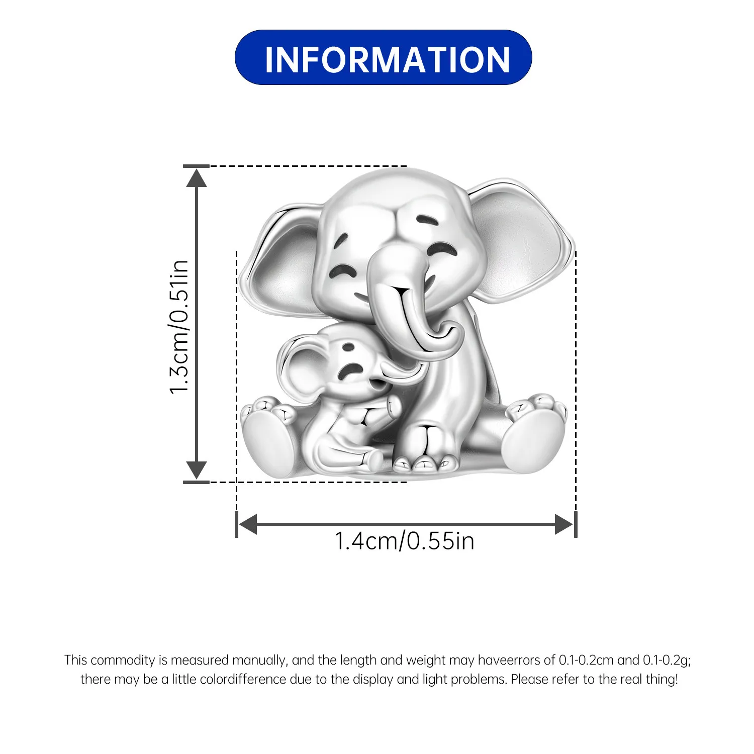 CYMYSS 925 Sterling Silver Charm Cute Animals Bead Elephant Pendant Fit Bracelets Necklace DIY Jewelry Making Party Gift