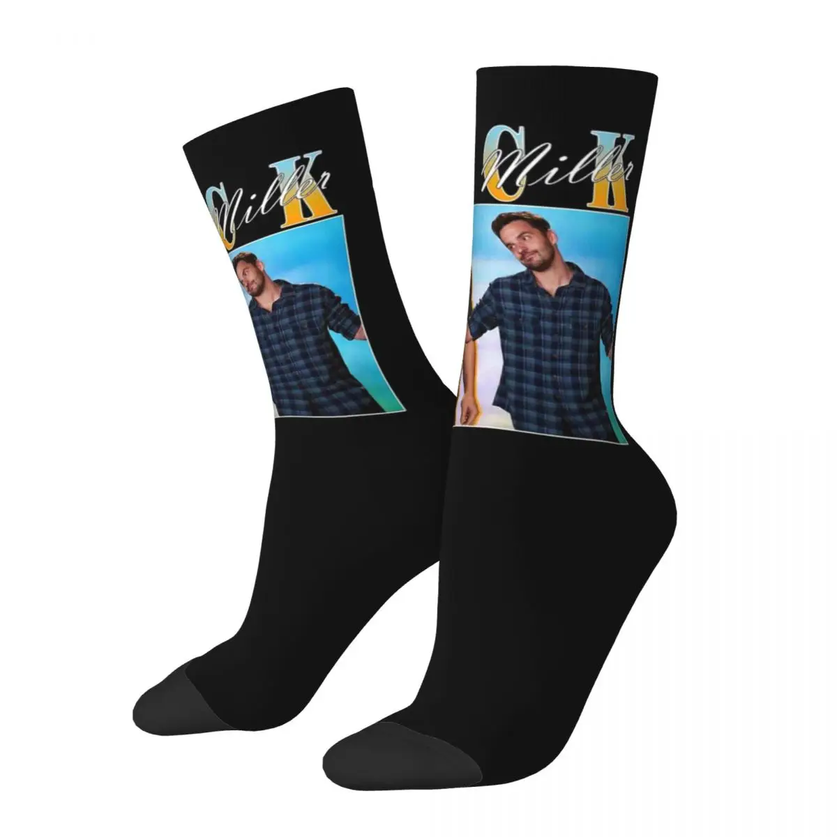 NICK MILLER Homage Tee Classic Socks Super Soft Stockings All Season Long Socks Accessories for Man's Woman's Birthday Present