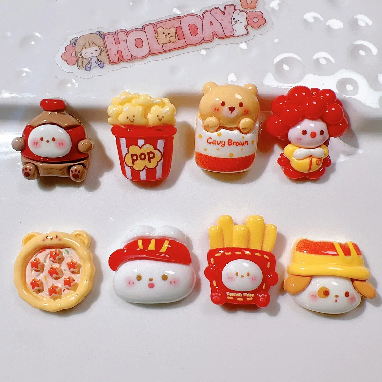 8pcs Refrigerator Magnets, Kawaii Cartoon Food Fridge Magnets, Cute Decorative Magnets Personalized Fridge Magnet Locker Cabinet