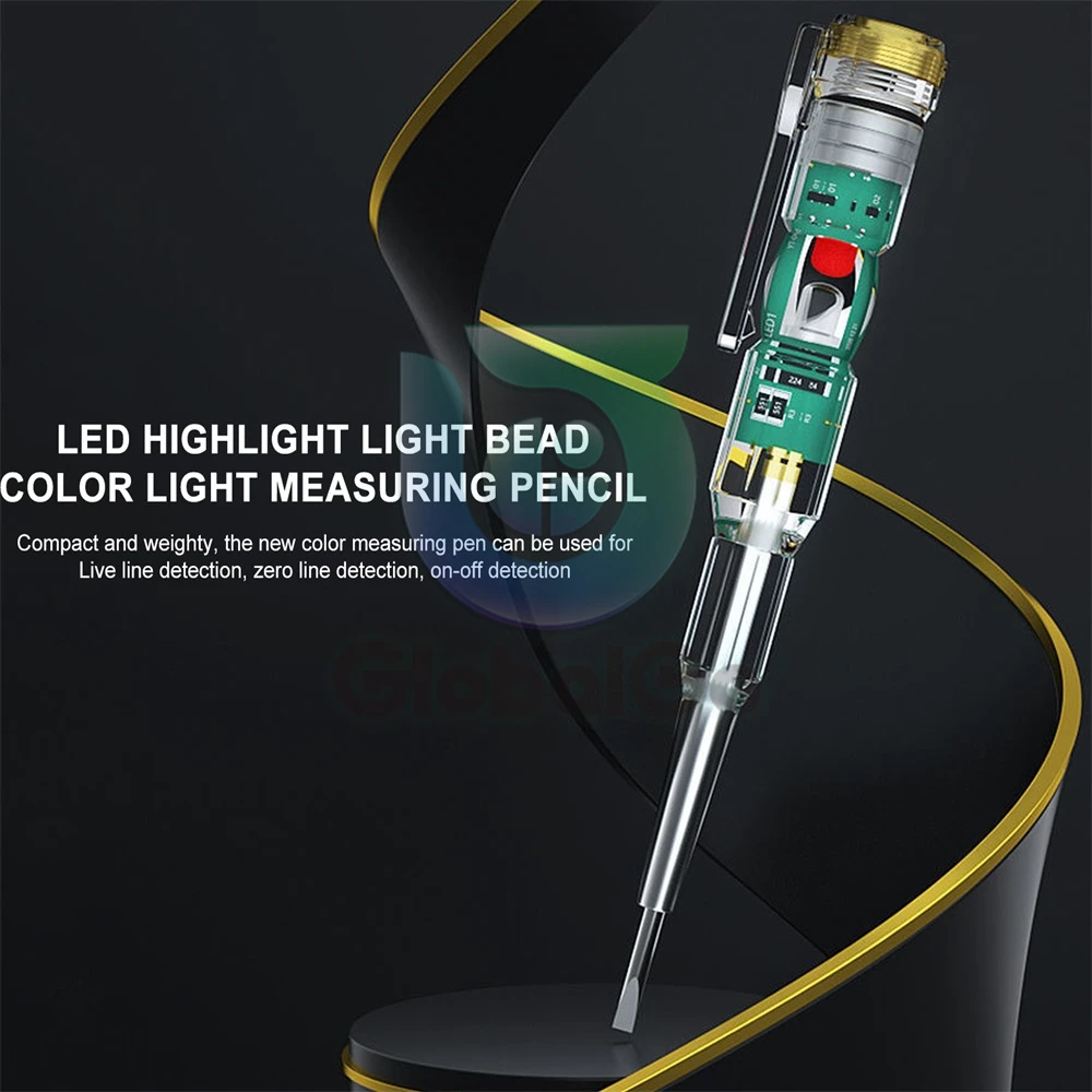 Voltage Tester Pen One Word Bit Screwdriver Non-contact Induction Intelligent Voltage Indicator Light Tester Pen Tool