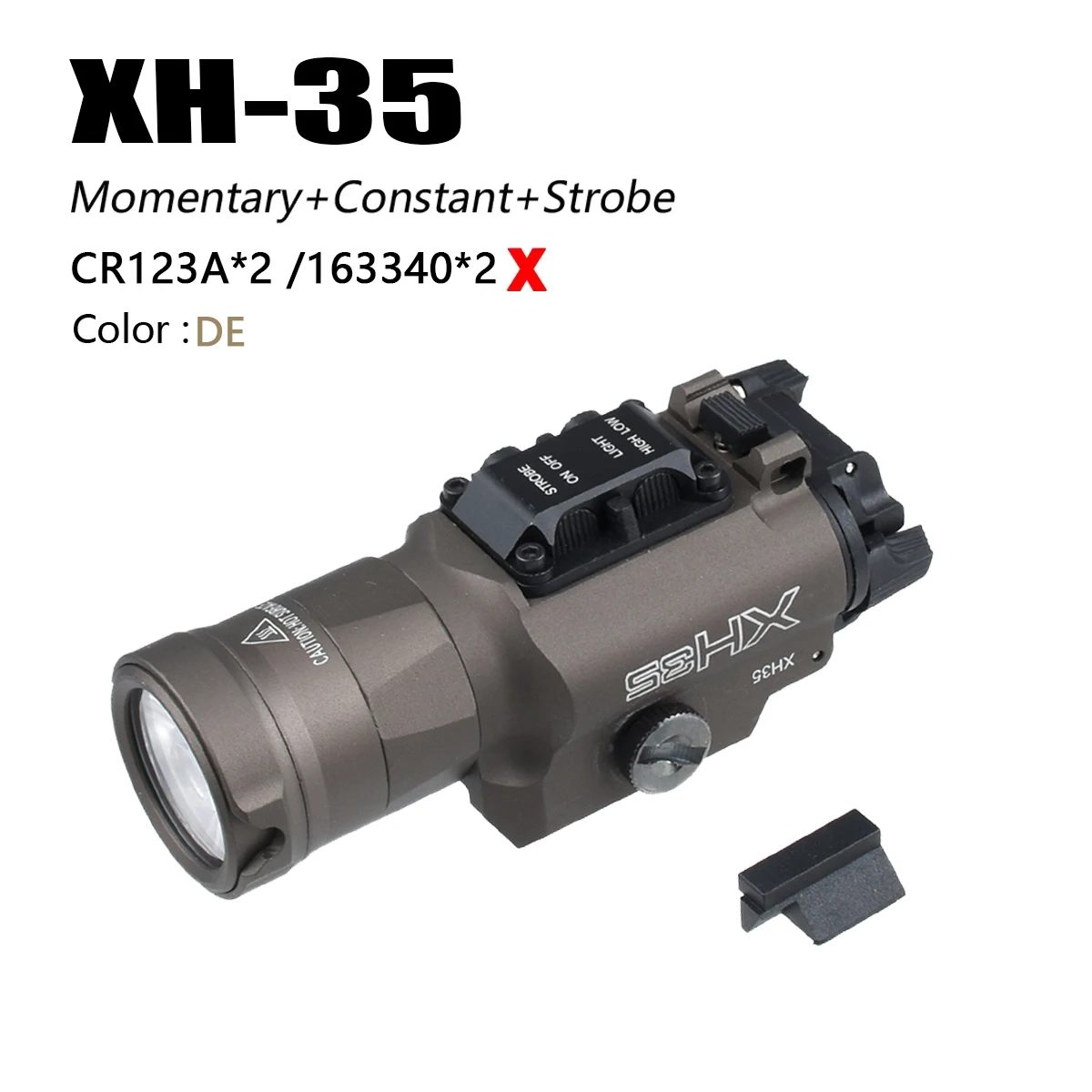 NONE Taktische Surefire X300 Ultra Scout Light XH35 Dual Switch X300V IR SF X300U LED-Taschenlampe für GLOCK 17 19 CZ-75 Jagdlampe 9