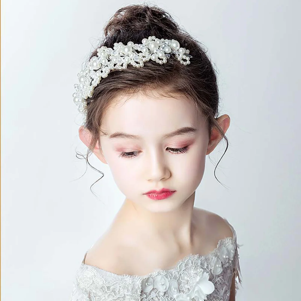 Bande de cheveux en perles artificielles blanches, accessoires pour cheveux de mariée, bandeau en cristal pour fête de mariage, Festival, vêtements de bal