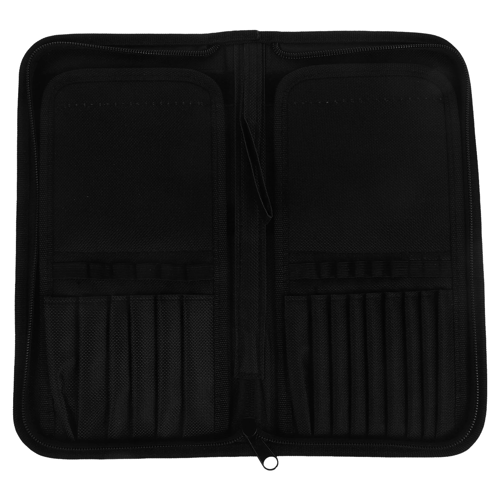 

1pc Canvas Paint Brush Holder Artist Brush Roll With 15 Slots For Watercolor Oil Acrylic Portable Paintbrush Storage