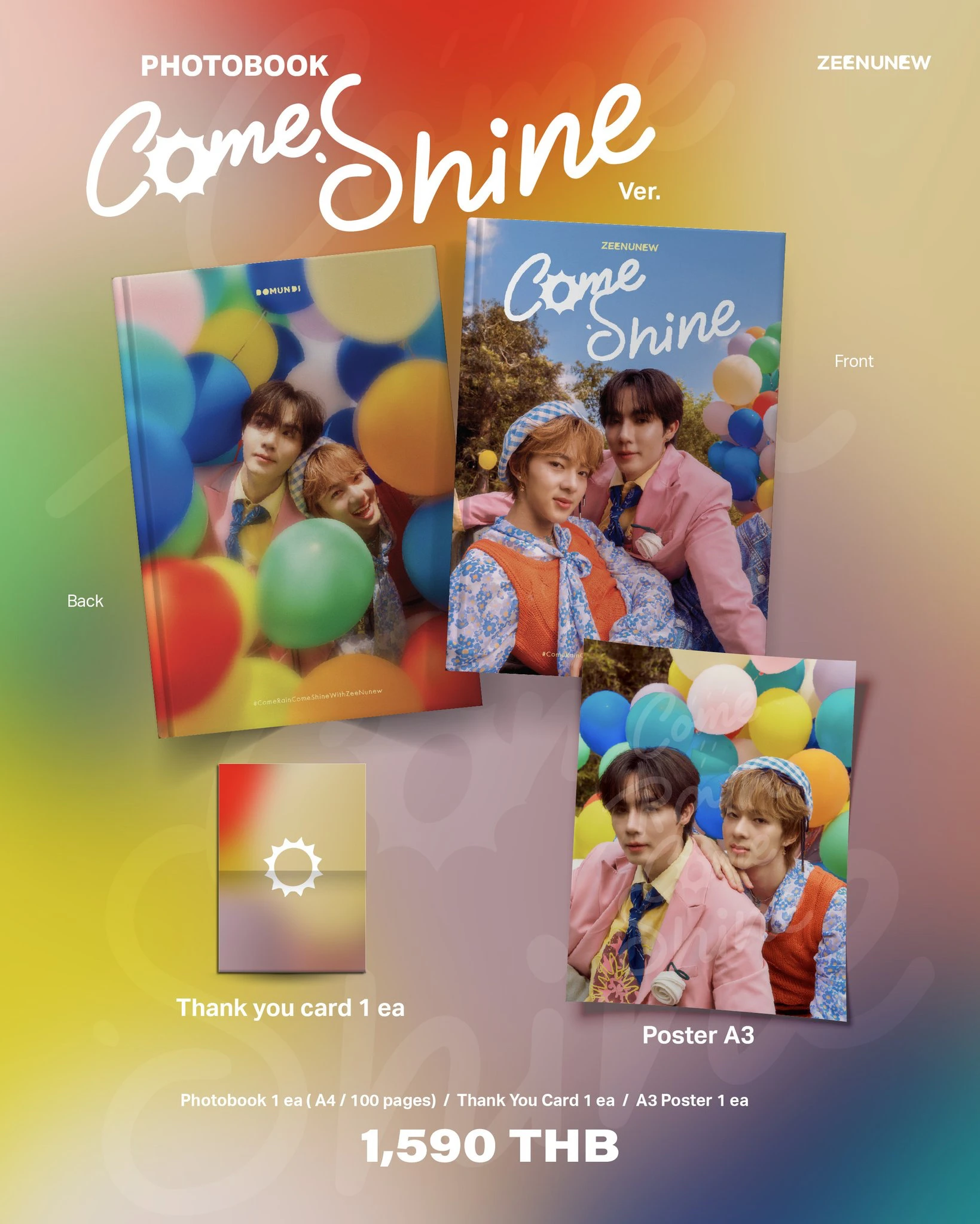 ใหม่ ZeeNunew 3rd photobook boxset สินค้าต้นฉบับอย่างเป็นทางการ ขายล่วงหน้า ดาราไทย ZeeNunew