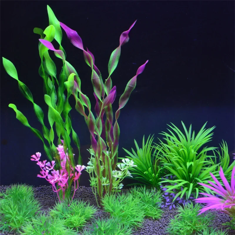 1PCS Artificial Plastic Water Plant Grass Aquarium Decorations Plants Fish Tank Grass Flower Ornament Decor Aquatic Accessories