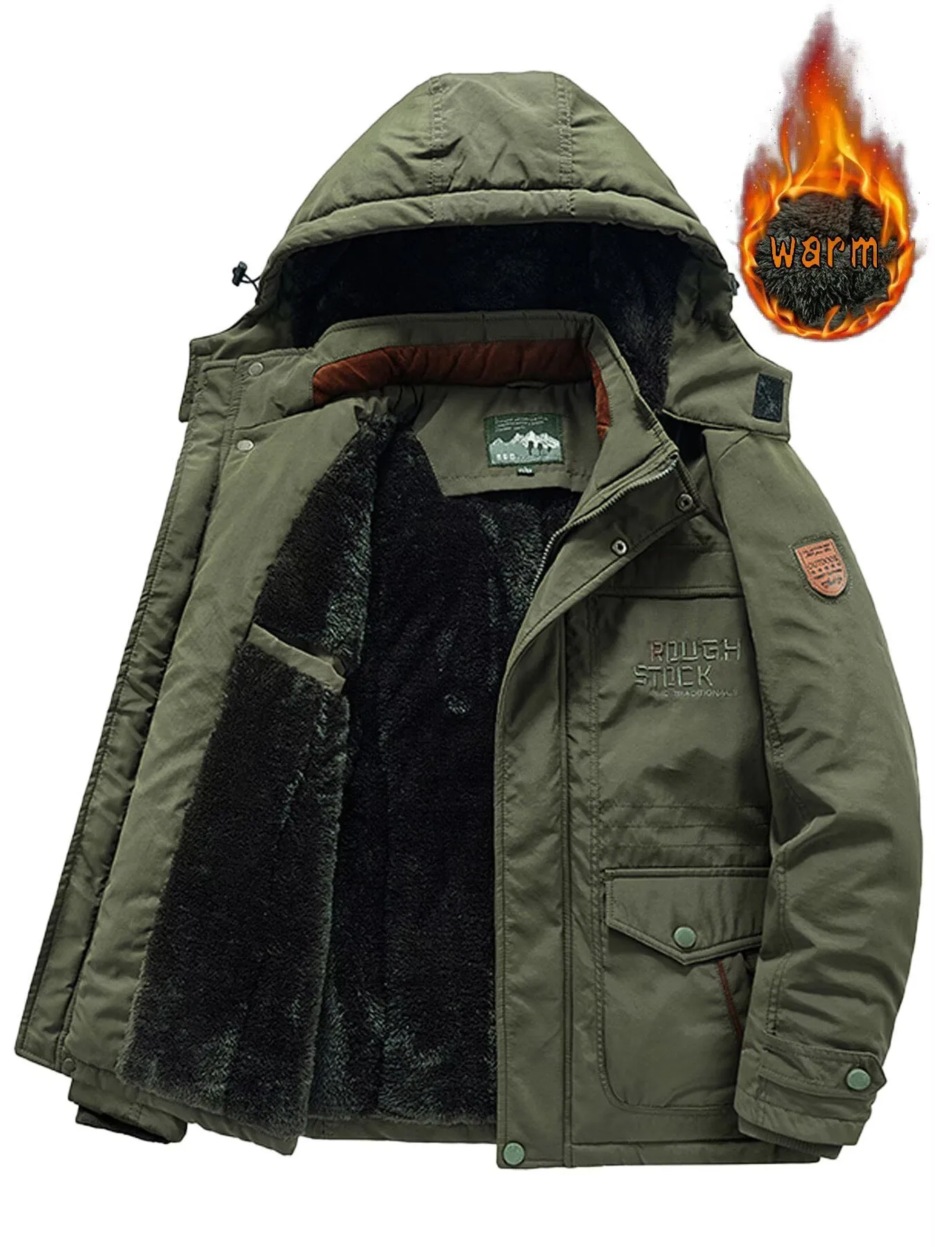 New Fashion Men Winter Hooded Down Jackets Quality Male Fleece Warm Cold-proof Parkas Man Outdoor Windproof Cargo Coats 6XL