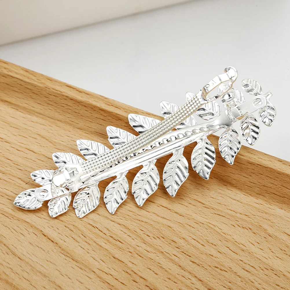 

4Pcs Leaf Hair Barrettes Spring Metal Ponytail Clips Decorative Hair Accessories for Women Ponytail Clip Barrettes for Women
