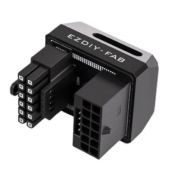 12VHPWR 180 Degree Angled Adapter 600W 16 Pin GPU Power Connector 12V HPWR Adapter for 12+4pin RTX 3090Ti 4070Ti 4080 4090