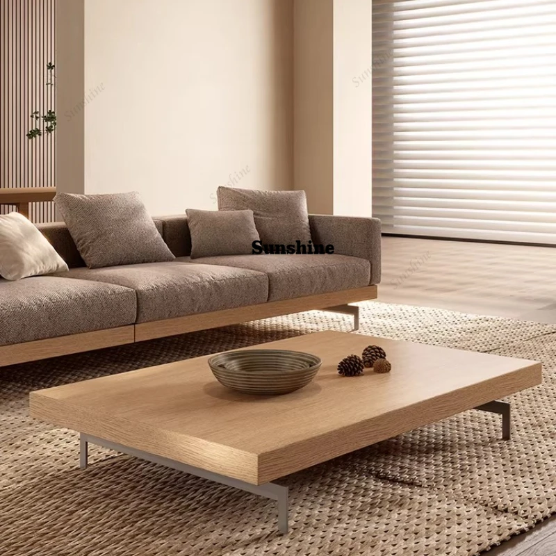 

Japanese-style wabi-sabi style coffee table rectangular design, minimalist living room table