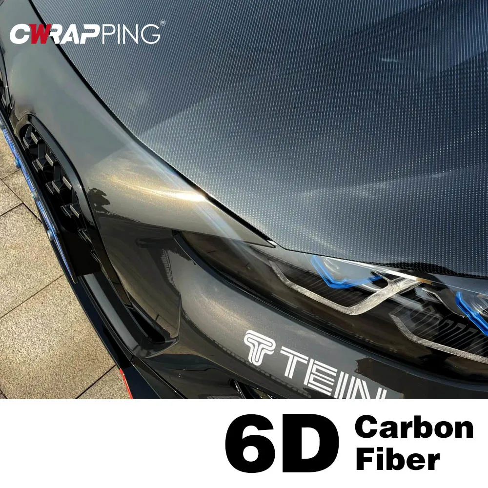 7D 카본 파이버 비닐 랩 블랙 자동차 필름 레드 오토바이 스티커 자동차용 PET 차량 바디 스티커 방수 자가 접착 필름
