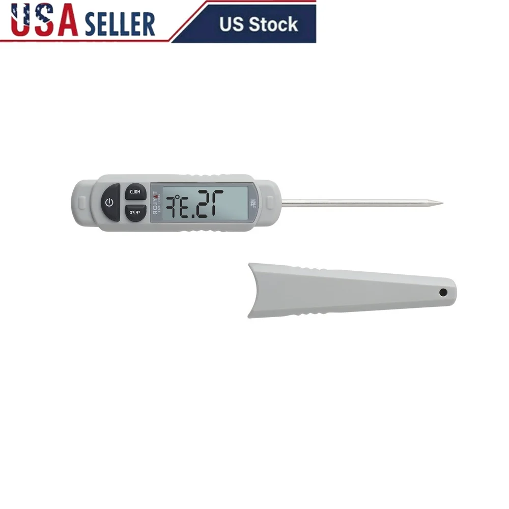 

Compact Waterproof Digital Meat Thermometer Instant Read Temperature Gun LCD Display Anti-Microbial Durable Kitchen Tool Battery