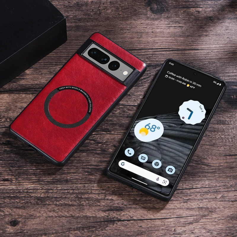 Leather Magnetic Charge Case for Google Pixel 7 Pro Luxury Soft Silicone GVU6C GQML3 GP4BC Phone Cover Pixel 6 Pro Pixel7 Pixel6