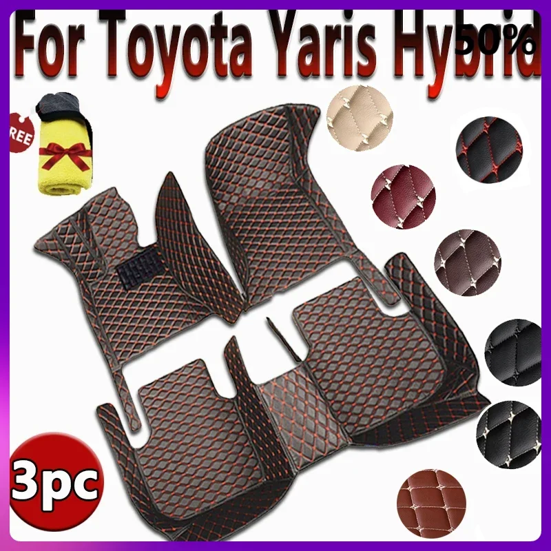 Car Floor Mats For Toyota Yaris Hybrid Mazda2 Hybrid MXPH11 2021 2022 2023 Waterproof Protective Pad Floor Cover Car Accessories