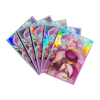 60PCS Foil Iono Card Sleeve Holographic Anime Girl PTCG Standard Size Card Protectors Table Game Protective Cover 67x92mm