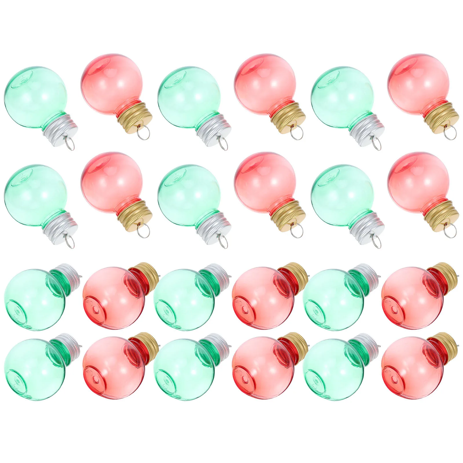 

24pcs Clear Plastic Fillable Ornament Balls 50Ml Transparent Hanging Craft Decoration Ball For Christmas Party Diy Sand Art Wish