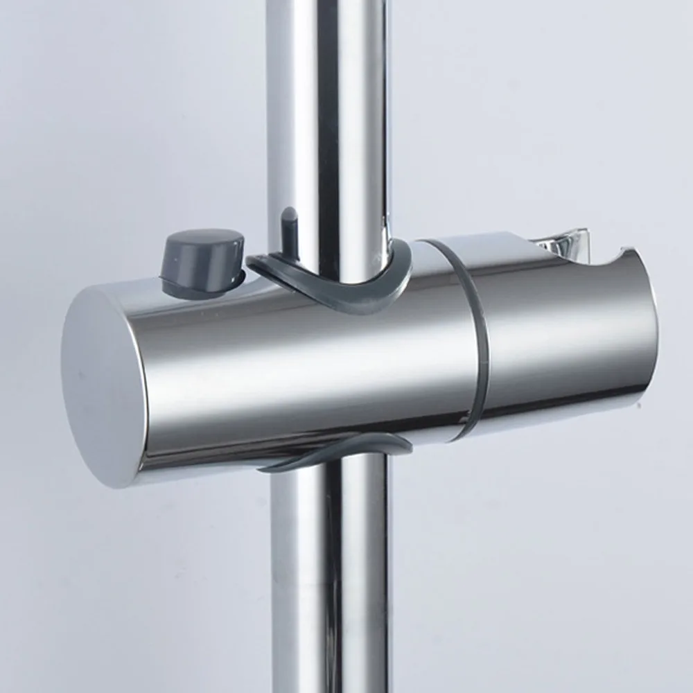 Adjustable Shower Head Holder 360 Rotation Electroplated Finish Slide Bar Holder ABS Material for 25mm Slide Bar