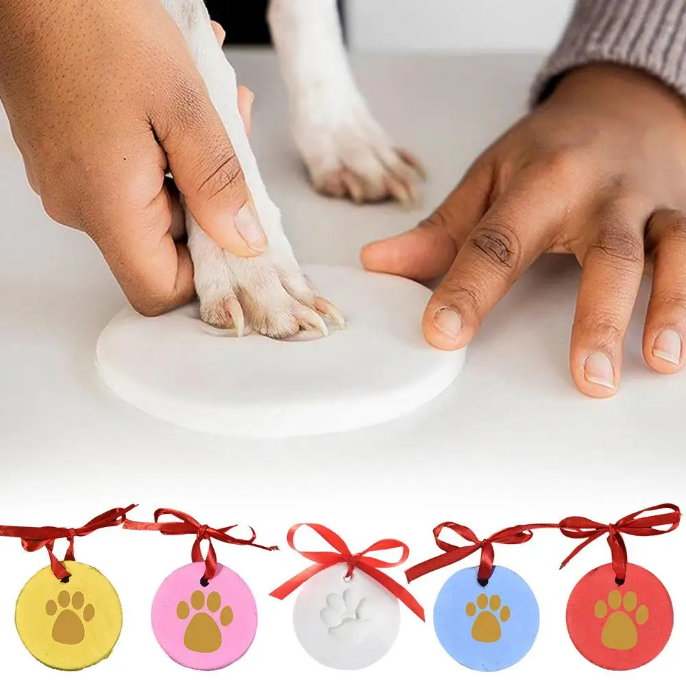 Baby Diy Hand And Footprint Imprint Kit Soft Clay Fluffy Commemorative Prints Paw Pet Gift Growth Material Casting Parent L8m7