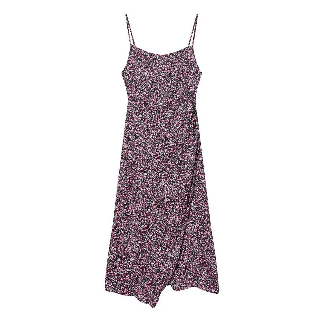 

Maxdutti Summer Tank Dress For Woman Clothing Floral Print Strapless Sexy Midi Dress Women's Casual Dresses Female Clothing