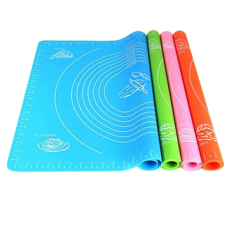 Silicone Pad Baking Mat Sheet Kneading Dough Mat Pastry Rolling Kneading Baking Pad Kitchen Mat Pizza Nonstick Pan Cooking Tools