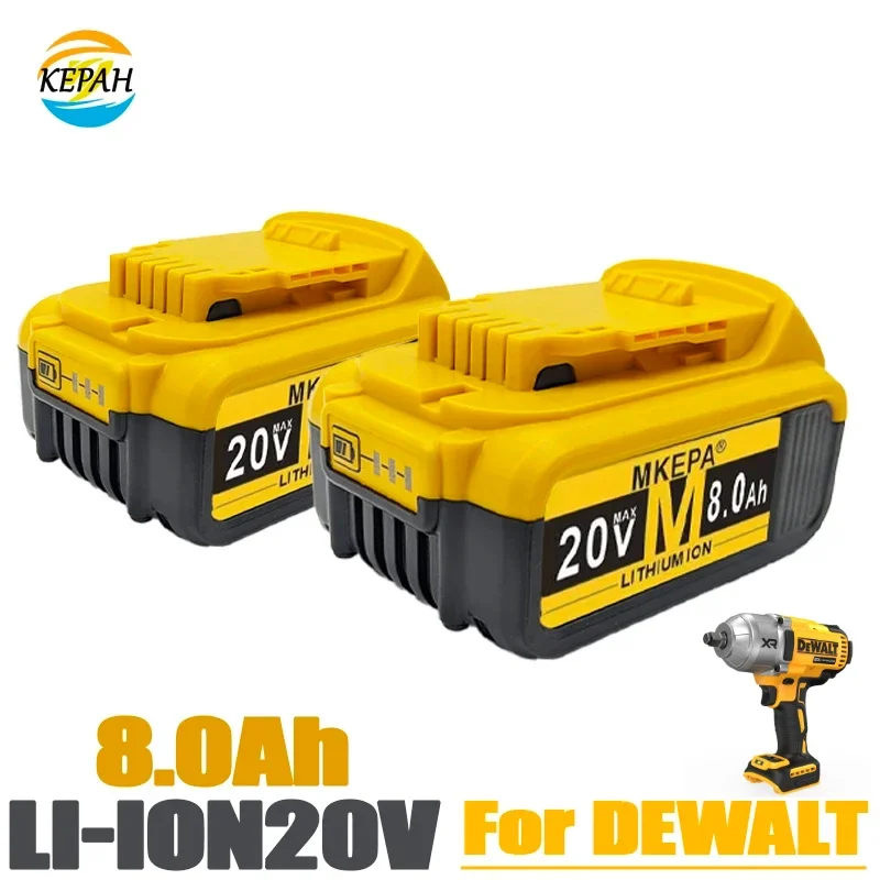 

New 100% Original 8000mAh 20V for Dewalt Power Tool Battery DCB206 20V 8.0Ah Battery DCB206 20V Battery DCB205 DCB204-2