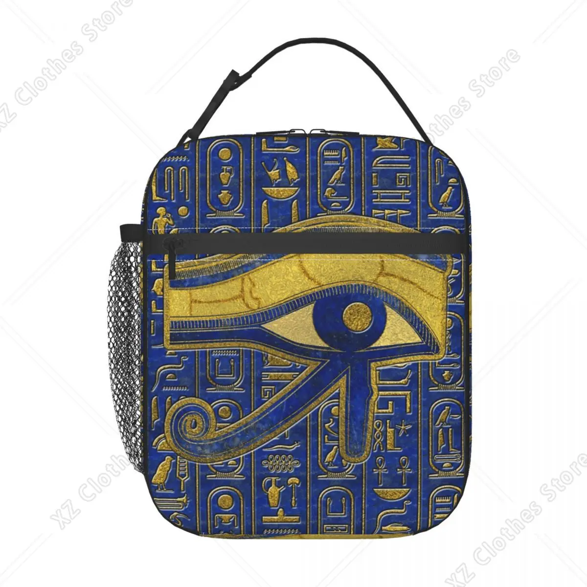 Custom Gold Egyptian Eye Of Horus Lunch Bag Men Women Thermal Cooler Insulated Lunch Boxes for Kids School Children