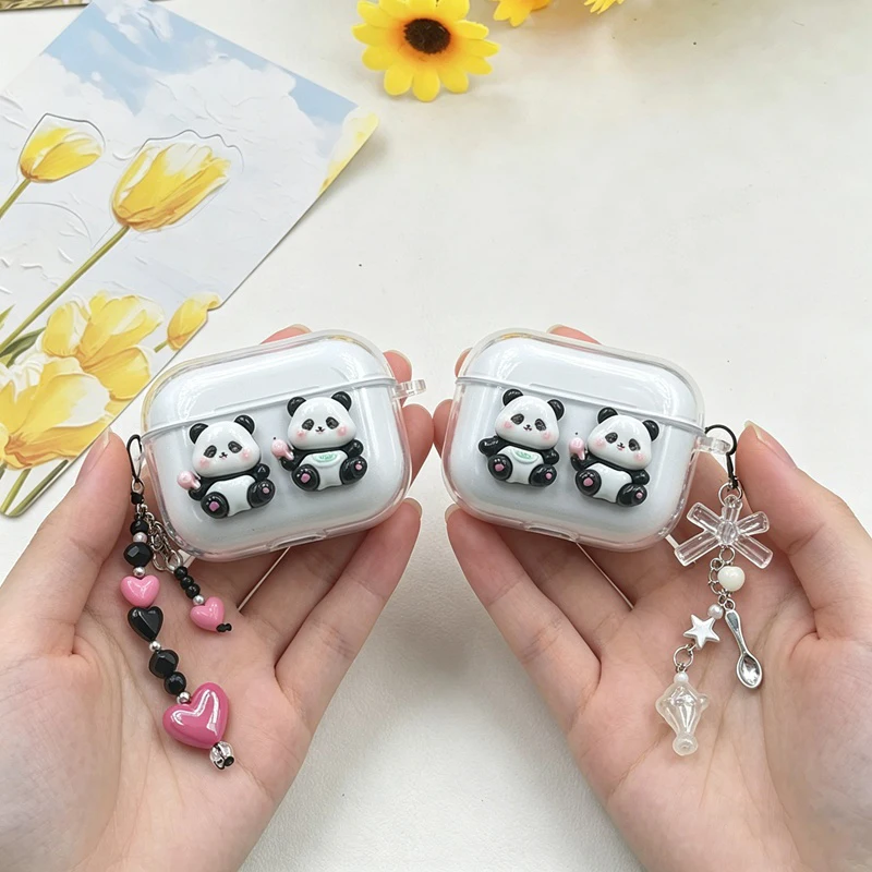cute Panda Case for Realme Buds Air 6 air6pro / air5 pro Silicone earphone Cover For for Realme Buds Air5pro cover