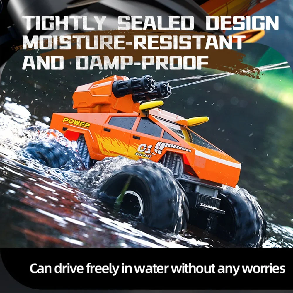 JJRC Q213 METRIS Amphibious RC Car 4WD Big-foot Truck With Water Cannon Waterproof Stunt Climbing Off-road Vehicle Toy For Kids