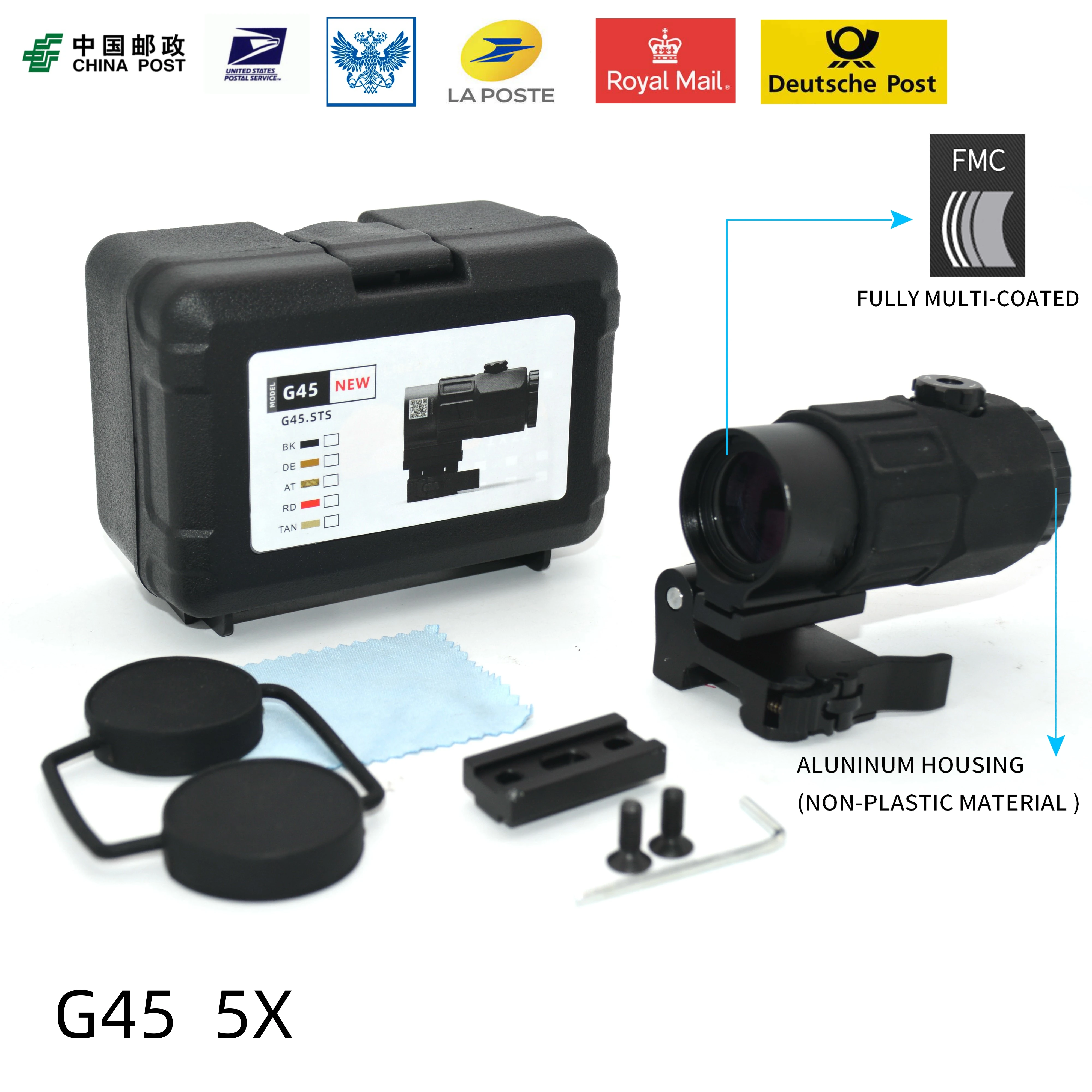 

VRGFSHT Tactical Optics G33 G43 3X Mirror G45 5X Mirror Hunting Airsoft Gun Holographic Sight Double Mirror