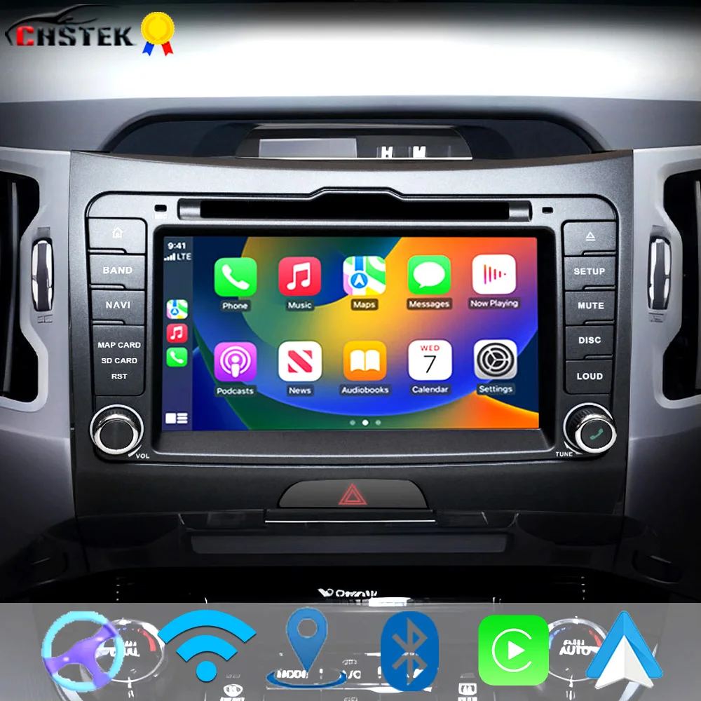 

CHSTEK Android 13 Car Radio For Kia Sportage R 3 SL 2010-2016 Carplay Multimedia Player Stereo GPS Navigation WIFI 4G Head Unit