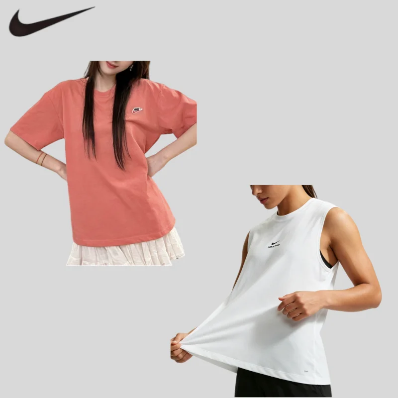 Conjunto Esportivo Masculino Nike 2 Peças: Camiseta de Manga Curta e Regata Casual para Uso Interno IM4900-100+DZ4685-638