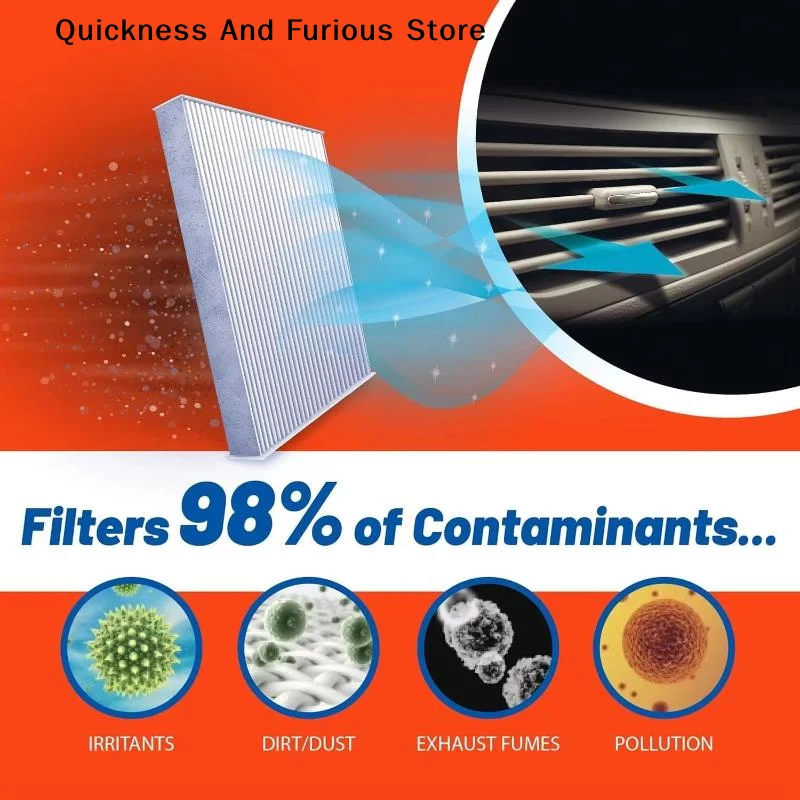 【MO】Activated Carbon Car Cabin Air Filter High Density Filtration Fits Most Vehicle Models Purifies Cabin Air