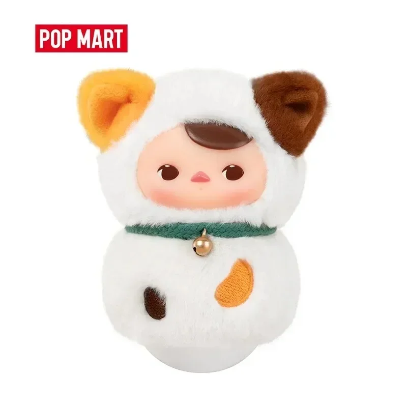 POP MART Pucky Roly-Poly Kitty Series ตุ๊กตาไวนิลแบบกล่องสุ่ม - ฟิกเกอร์ลุ้นรับของน่ารัก อนิเมะ ของตกแต่งโต๊ะทำงาน แบบซองสุ่ม