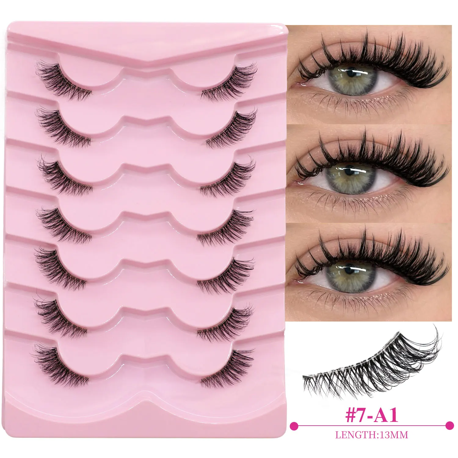 False Eyelashes Half Lashes, Cat Eye Look