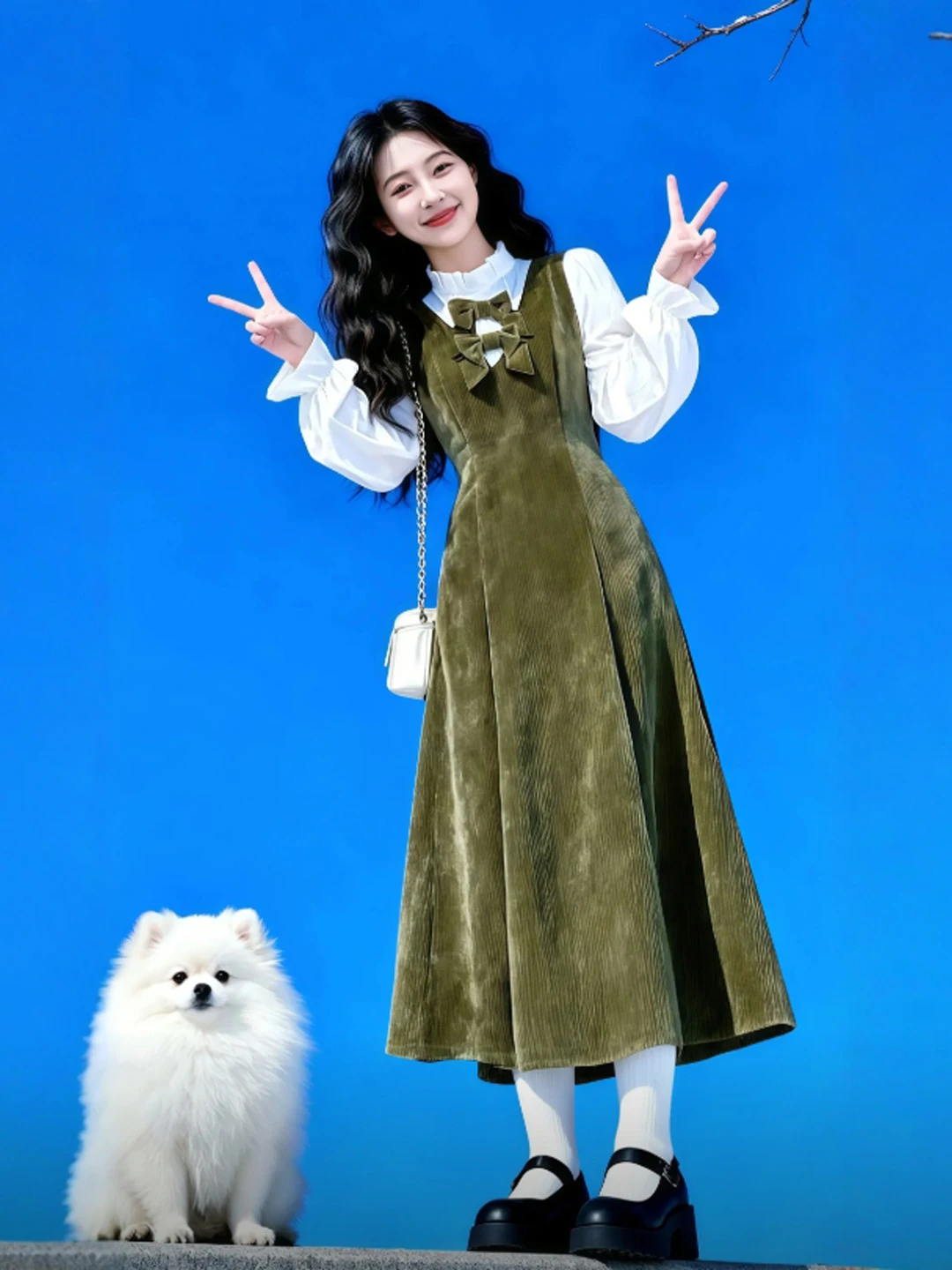 

Уникальное модное зимнее вязаное платье с завязками на талии и длинными рукавами для женщин