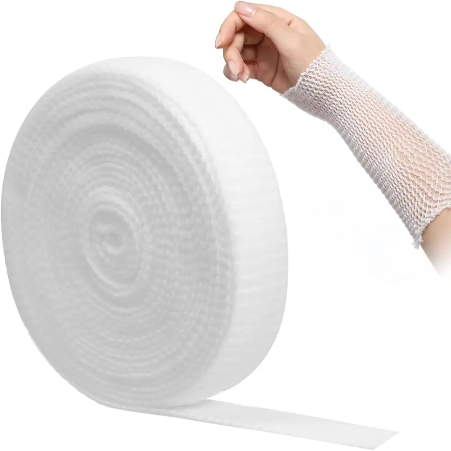 1 Roll Tubular Stretch Gauze Bandage Elastic Cotton Wrap Netting Support Retainer for Arms Lower Legs