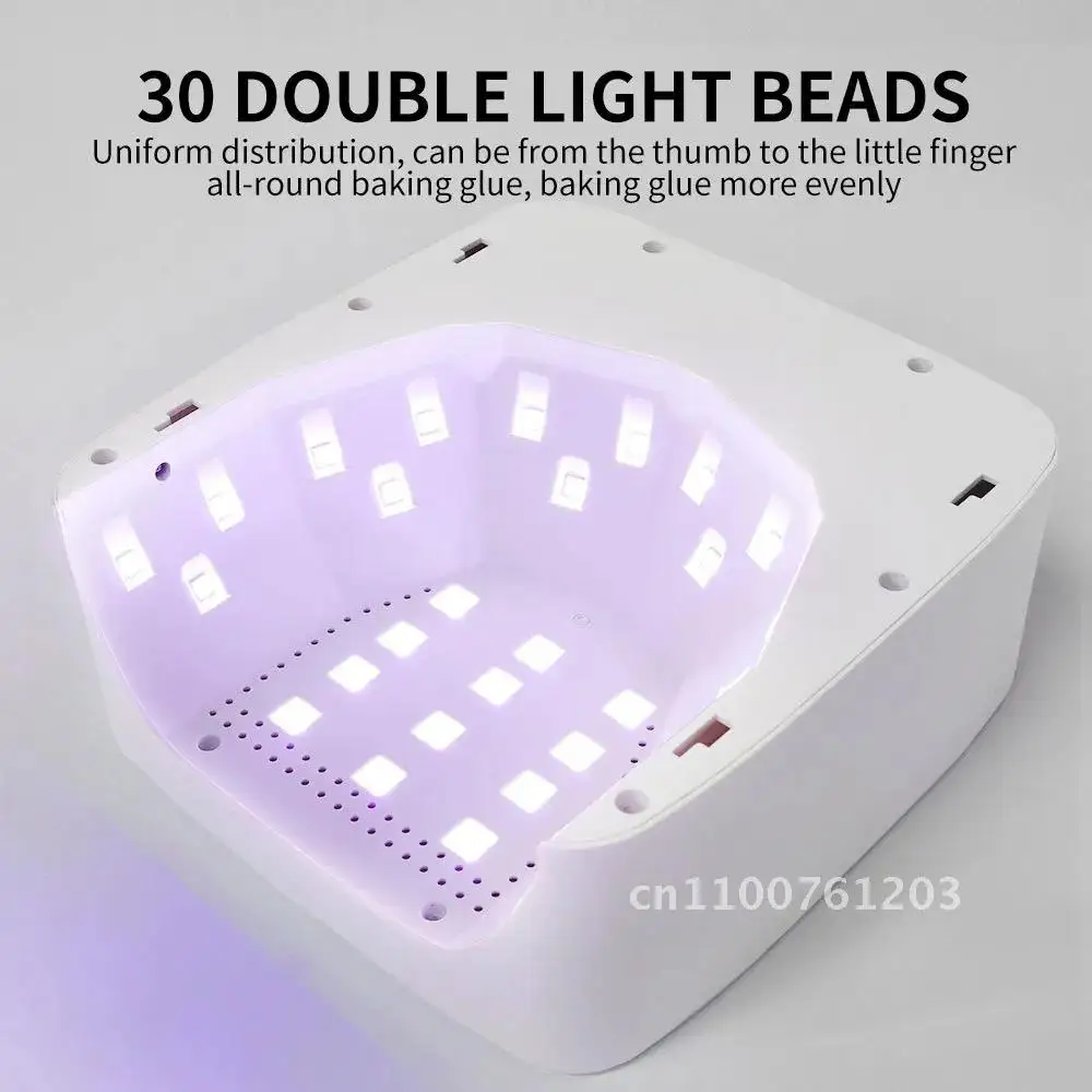 120W High Power Nail Dryer Fast Curing Speed Gel Light Nail Lamp LED UV Lamps For All Kinds of Gel With Timer And Smart Sensor