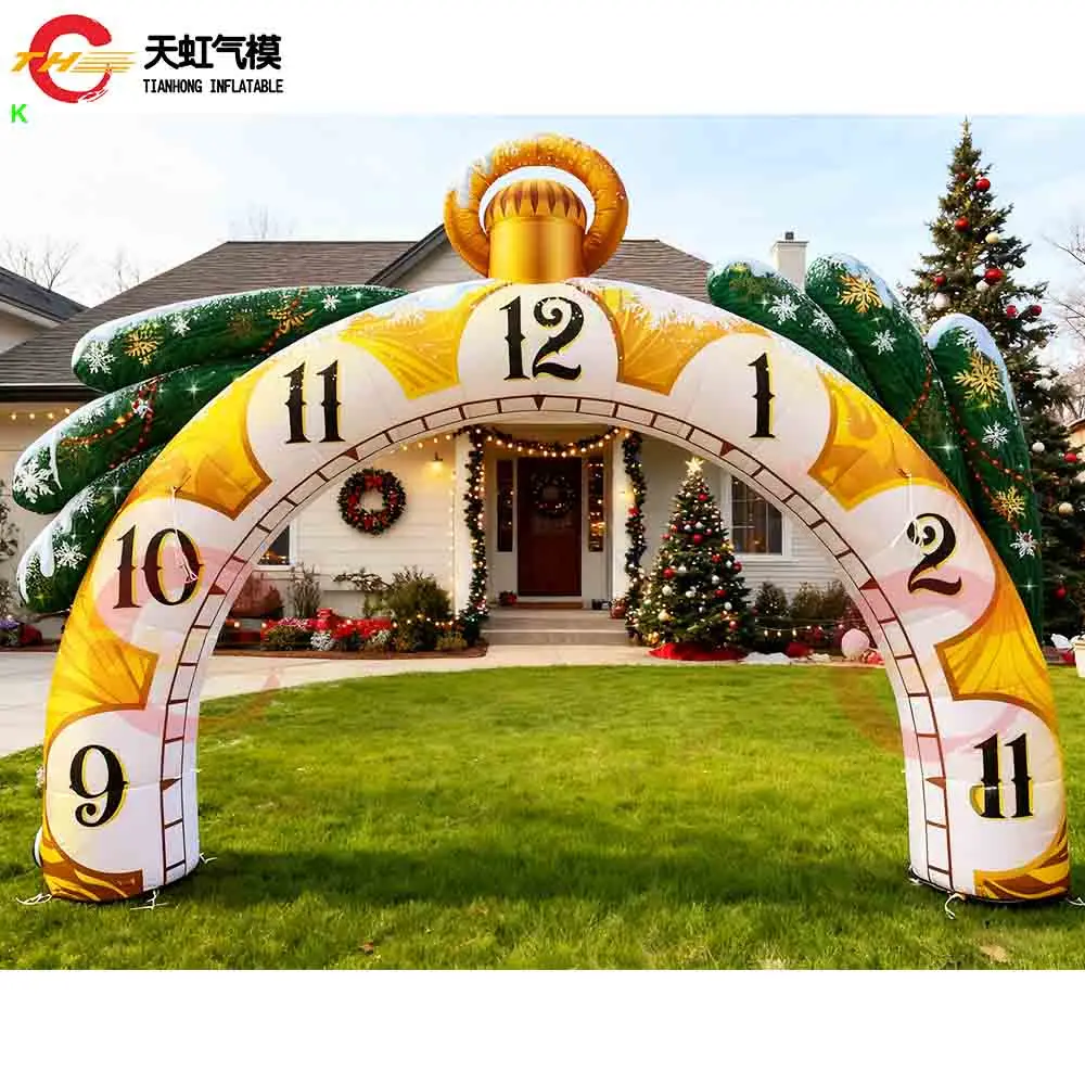 

Fast Ship Christmas Decoration Inflatable Clock Arch Blow Up Giant Archway for Xmas Stage Decorations