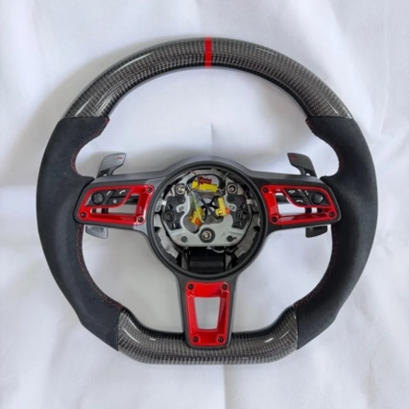 For Porsche Panamera 911 Cayenne Cayman 718 Boxster modified carbon fiber steering wheel assembly
