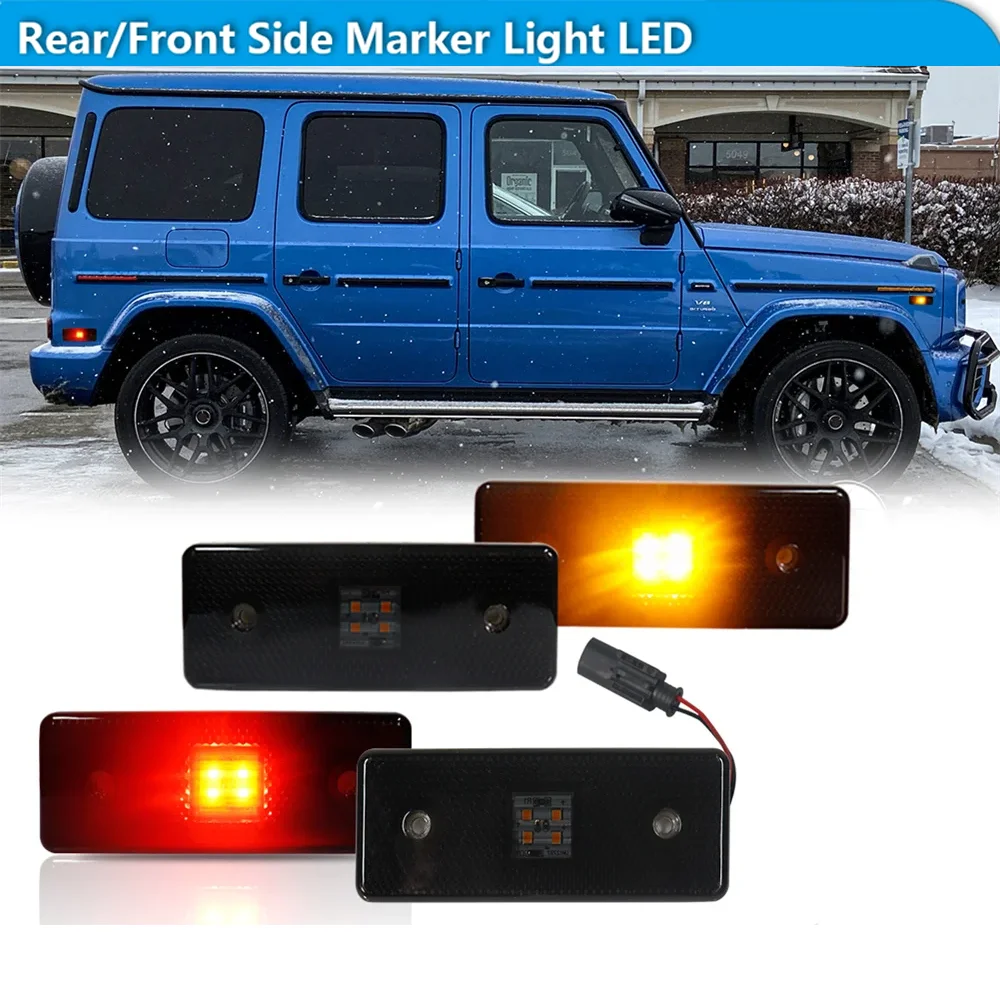 

Для Mercedes W463 G-Class G550 G63 G65 AMG 2015-2018 Автомобильное переднее и заднее крыло, боковые габаритные указатели поворота, светодиодные парковочные огни 12 В