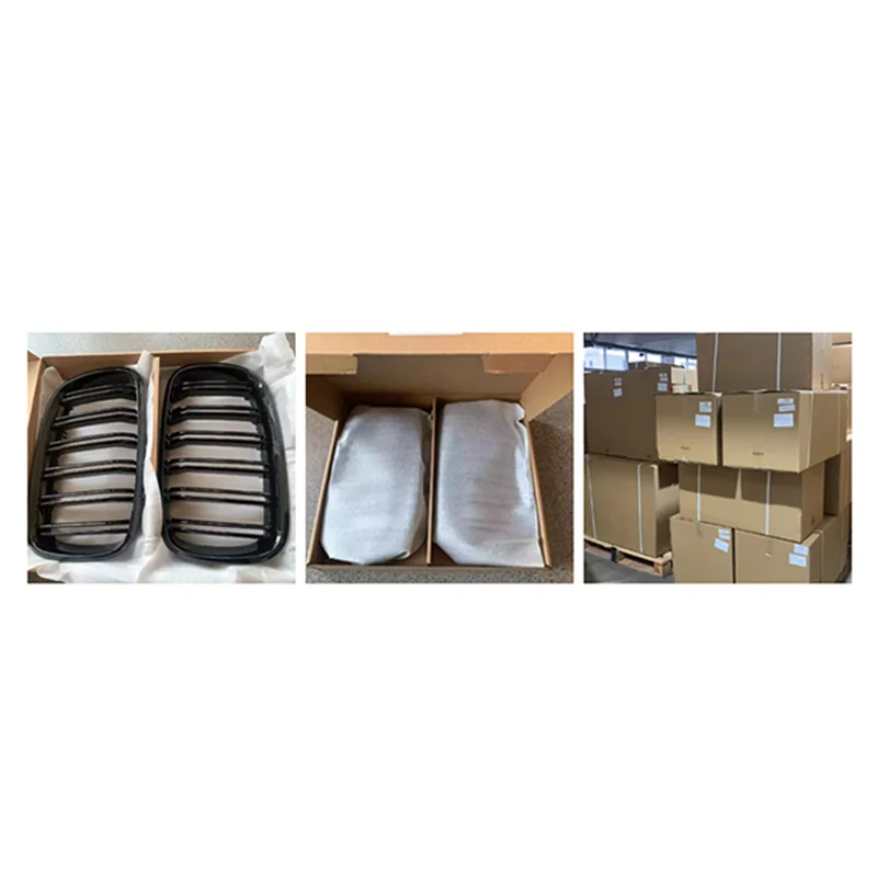 مناسبة لسيارات BMW X5X6 F15F16 ذات الخط المزدوج باللون الأسود اللامع، وإكسسوارات الديكور الخارجي للسيارة