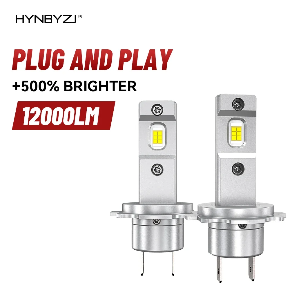 

HYNBYZJ H7 LED Headlight Bulb Canbus 110W 12000LM Car Headlamp Turbo Auto Light 1:1 Size Fanless Mini 12V 6000K White Fog Lamp