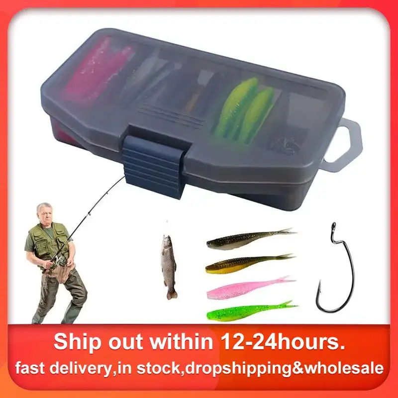 Mixed Fishing Lure Set Soft Bait Kit Tackle Accessories With Box Fishing Tackle Kit For Bass Pike Crank 5/61PCS