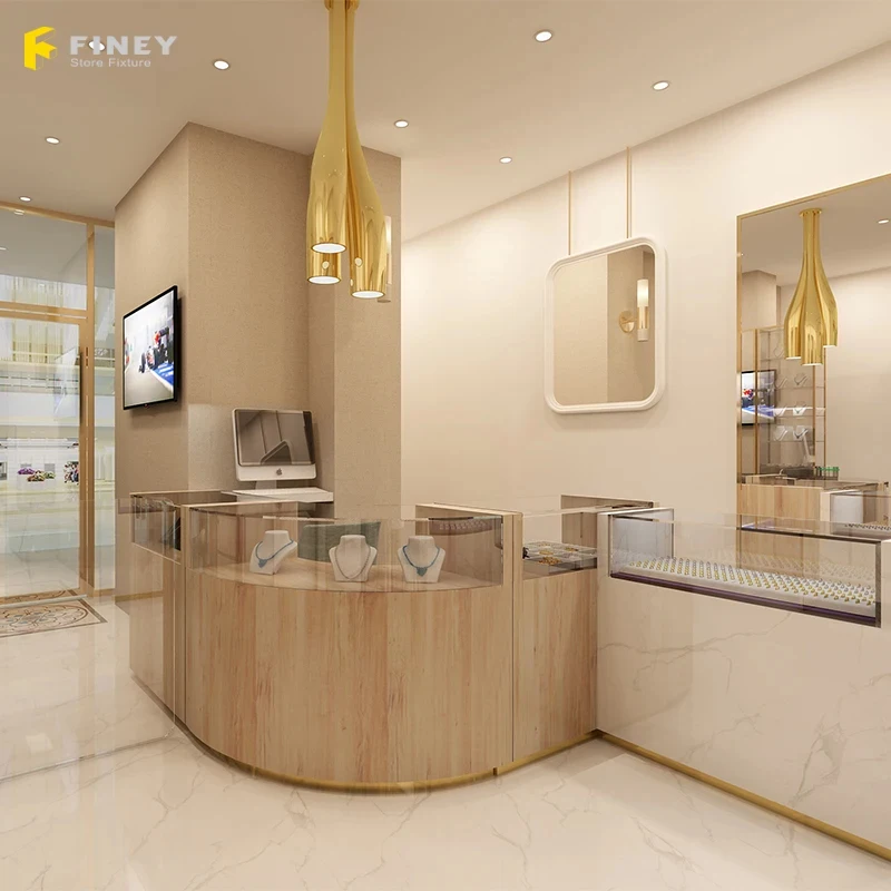 

Customize.Customized Jewelry Shop Interior Layout Window Decoration Design Retail Luxury Jewelry Display Showcase Cabinet Counte