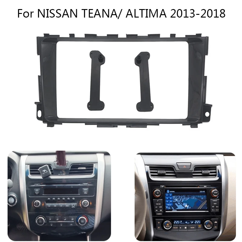 Car Radio Fascia For NISSAN Teana/Altima 2013 2014 2015 2016 2017 2018 Auto Multimedia Player Holder Center Console Frame Kit