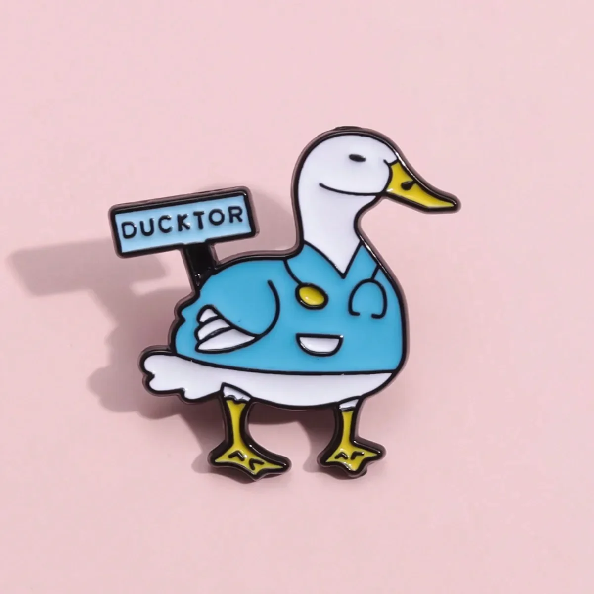 Trust Me I'm A Dogtor Enamel Pin Cartoon Animal Doctor Veterinary Brooches Lapel Badge Funny Jewelry for Nurse Medicine Student