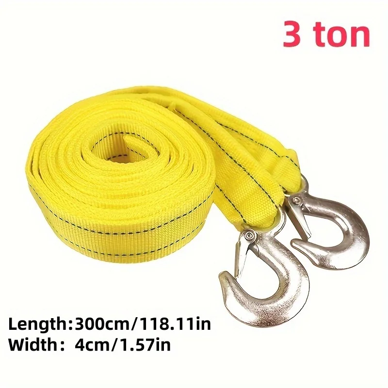 [Heavy-Duty Trailer Rope] Heavy-Duty 3-Ton Nylon Trailer Rope with Storage Bag | 1pc, 6,350 lbs Breaking Strength, Front Positio