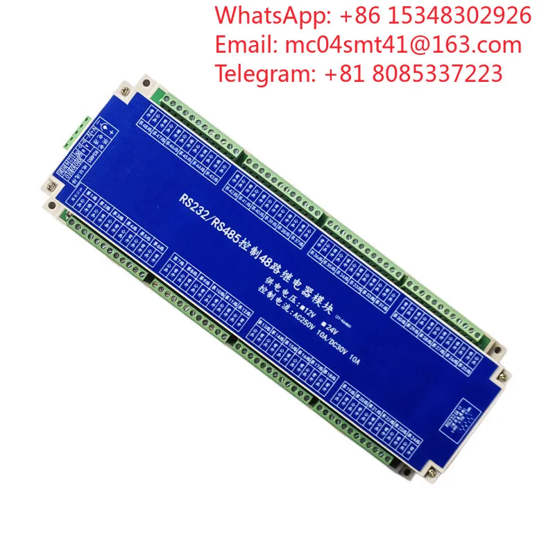 1PC RS232/RS485 Control Relay Module 48 Channels DO Output Switch Module MODBUS Protocol Serial Communication Component